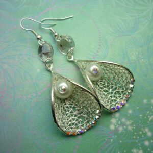 One of a kind sparkling bridal earrings - crystal earrings - earrings - gift for her - wedding