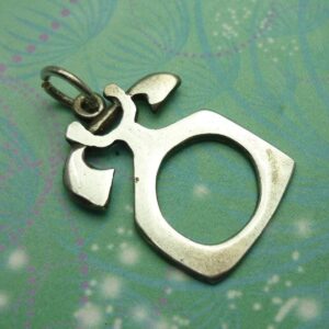 Vintage sterling silver dangle charm - telephone