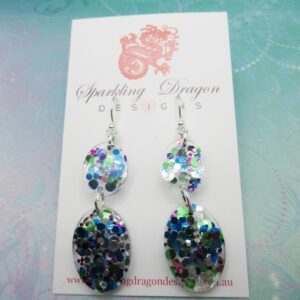 Round holographic earrings