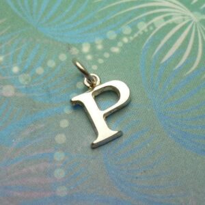 Vintage sterling silver dangle alphabet charm - large p